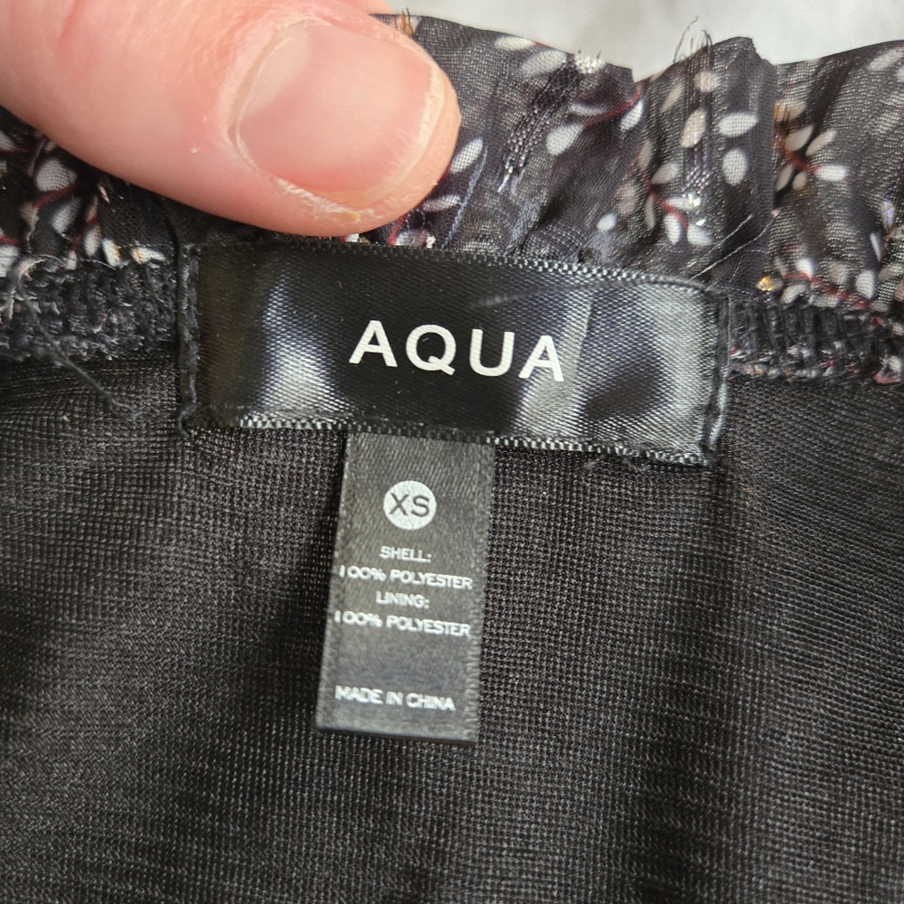 Aqua Black Floral Midi Dress - Picture 6 of 15